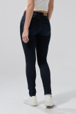 Jean jegging azul tiro alto con ajuste ceñido y bolsillos