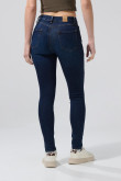 Jean jegging azul oscuro con bolsillos y tiro alto