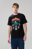 Camiseta de Nightmare Before Christmas Negra manga corta