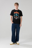 Camiseta de Nightmare Before Christmas Negra manga corta