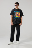 Camiseta negra tie dye cuello redondo de Guns N´ Roses