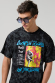 Camiseta negra tie dye cuello redondo de Guns N´ Roses