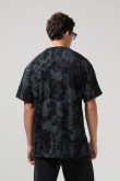 Camiseta negra tie dye cuello redondo de Guns N´ Roses