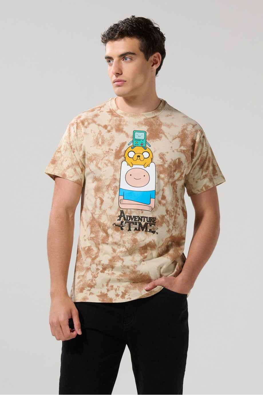 Camiseta manga corta kaki tie dye de Hora de Aventura