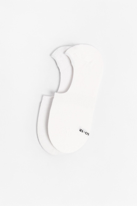 Medias en algodón baletas unicolores borde de látex