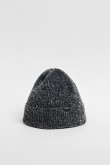 Gorro unicolor con doblez y marquilla negra