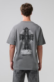 Camiseta gris medio oversize manga corta de Guns N Roses