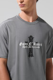 Camiseta gris medio oversize manga corta de Guns N Roses