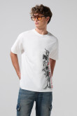 Camiseta crema clara manga corta de Guns N´ Roses