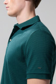 Camiseta unicolor polo con texturas y manga corta