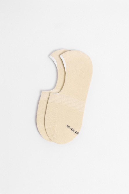 Medias baletas unicolores en algodón con finas texturas