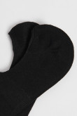 Medias baletas unicolores en algodón con finas texturas