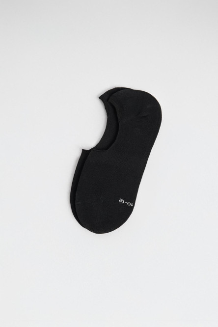 Medias baletas unicolores en algodón con finas texturas