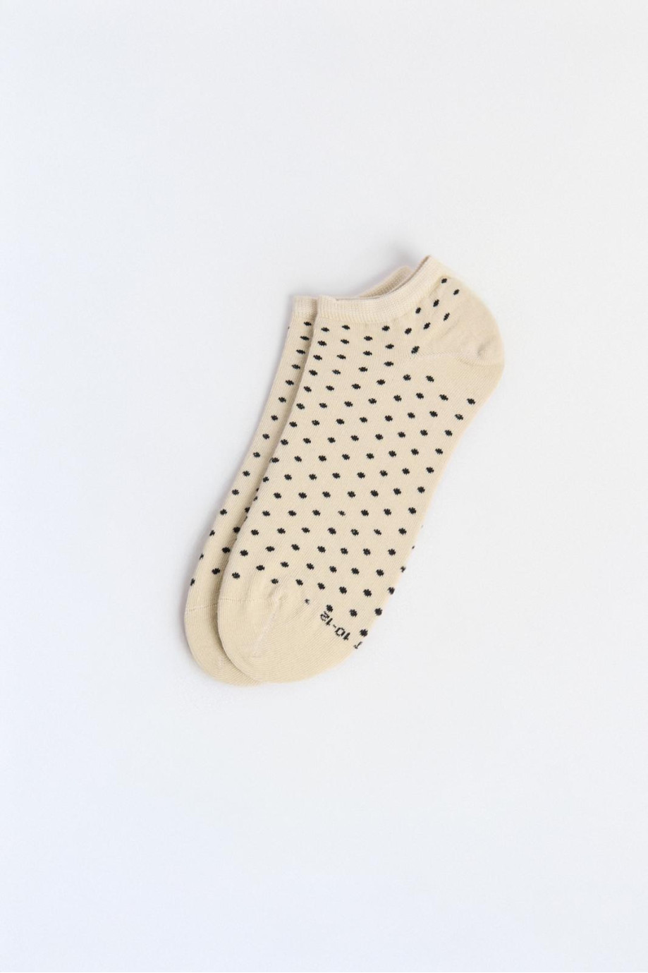 Medias tobilleras unicolores con puntos en contraste