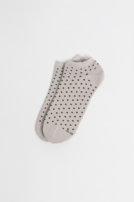 Medias tobilleras unicolores con puntos en contraste