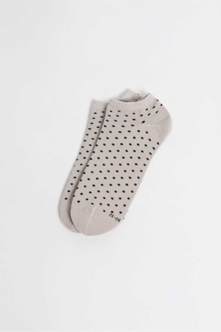 Medias tobilleras unicolores con puntos en contraste