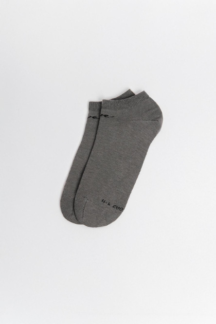 Medias tobilleras unicolores con diseño de texto