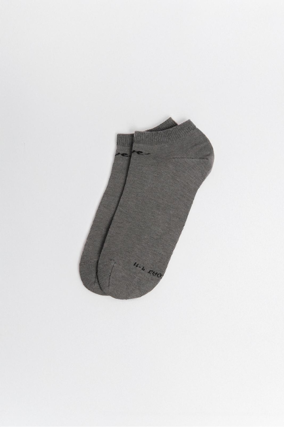 Medias tobilleras unicolores con diseño de texto