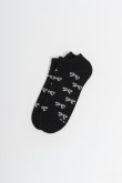 Medias unicolores tobilleras con diseño de moños