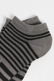 Medias tobilleras unicolores con ajuste y rayas
