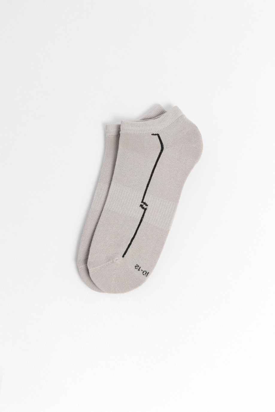 Medias tobilleras unicolores con figuras y ajuste en empeine