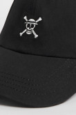 Cachucha beisbolera negra con bordado de One Piece