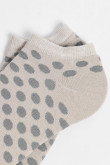 Medias unicolores tobilleras con diseños de puntos