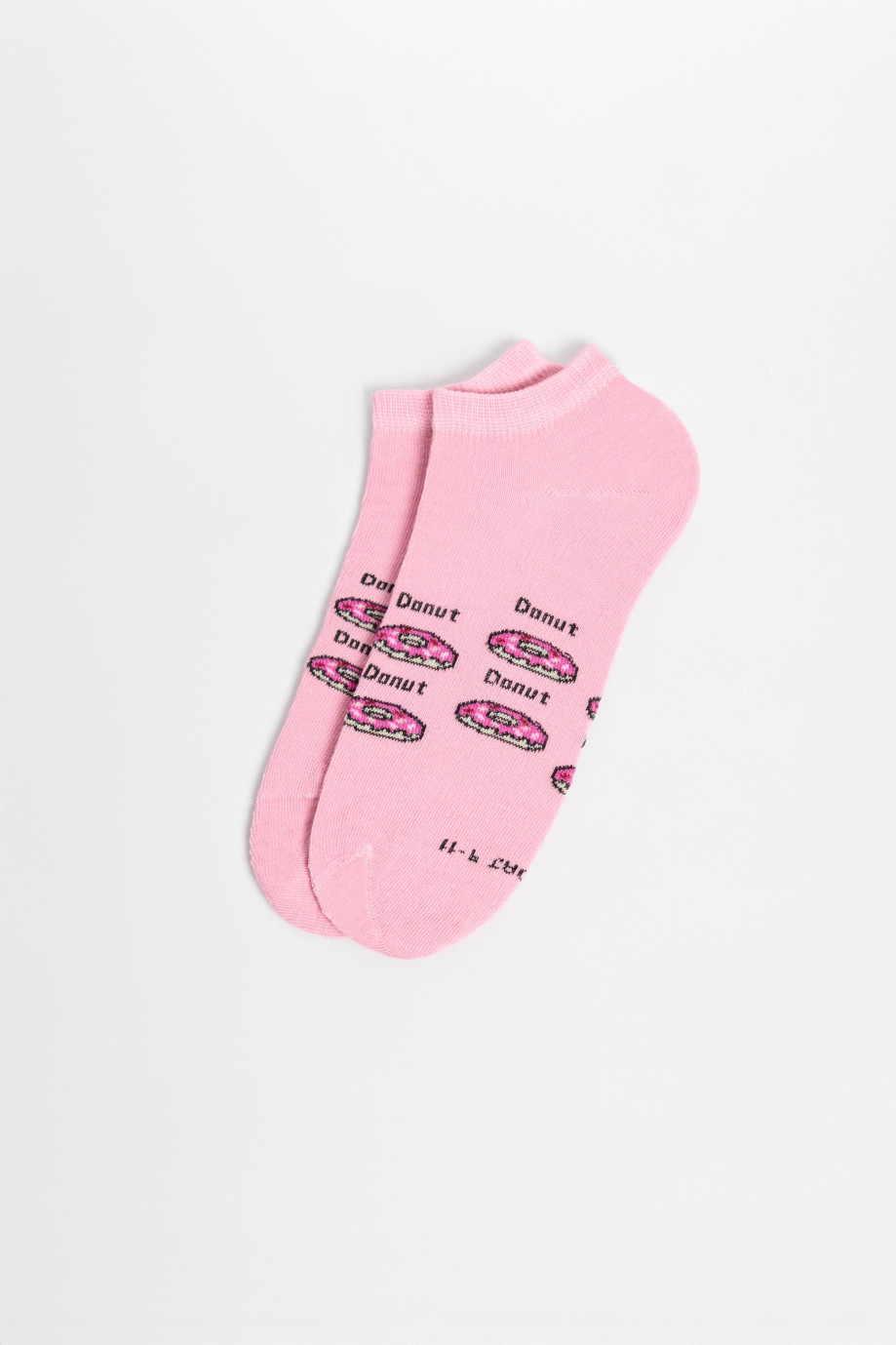 Medias unicolores tobilleras con diseños de comida