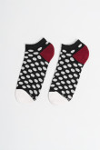 Medias unicolores tobilleras con contrastes y puntos