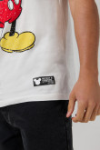 Camiseta crema clara manga corta de Mickey con contrastes