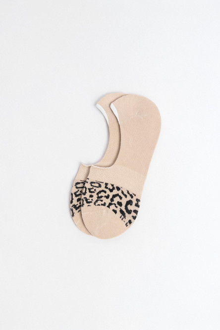 Medias unicolores baletas con diseños animal print