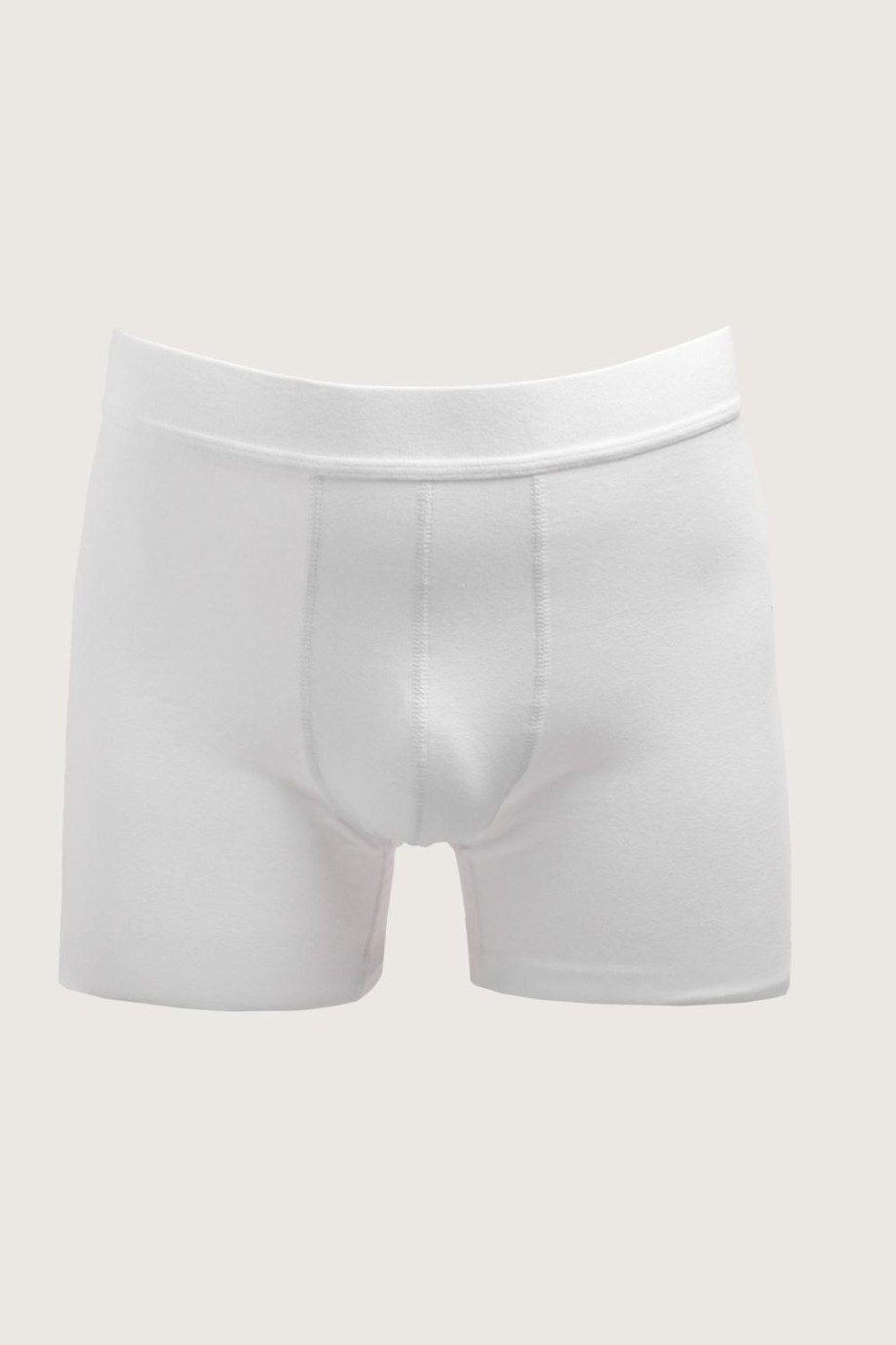 Bóxer blanco tipo midway brief-largo con cintura elástica