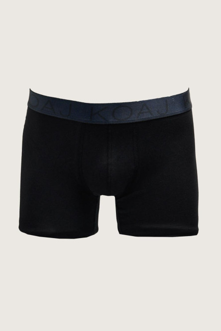 Bóxer midway brief-largo en algodón azul con costuras planas