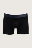 Bóxer midway brief-largo en algodón azul con costuras planas