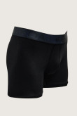 Bóxer midway brief-largo en algodón azul con costuras planas