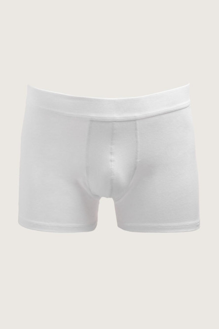 Bóxer brief-medio blanco en algodón con costuras planas