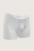 Bóxer brief-medio blanco en algodón con costuras planas