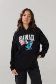 Buzo negro con capota oversize de Lilo y Stitch