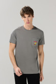 Camiseta gris cuello redondo de Castores Cascarrabias