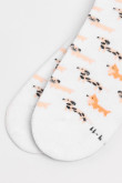 Medias unicolores tobilleras con diseños de perritos