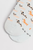 Medias unicolores tobilleras con diseños de perritos
