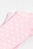 Medias tobilleras unicolores con corazones en contraste
