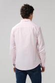 Camisa con cuello button down unicolor y manga larga