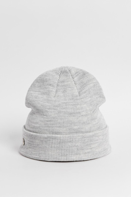 Gorro unicolor tejido con texturas de canal