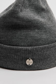 Gorro unicolor tejido con texturas de canal