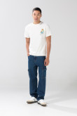 Camiseta de Rick and Morty crema clara manga corta