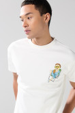Camiseta de Rick and Morty crema clara manga corta