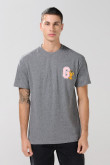 Camiseta gris intensa manga corta con artes de Garfield