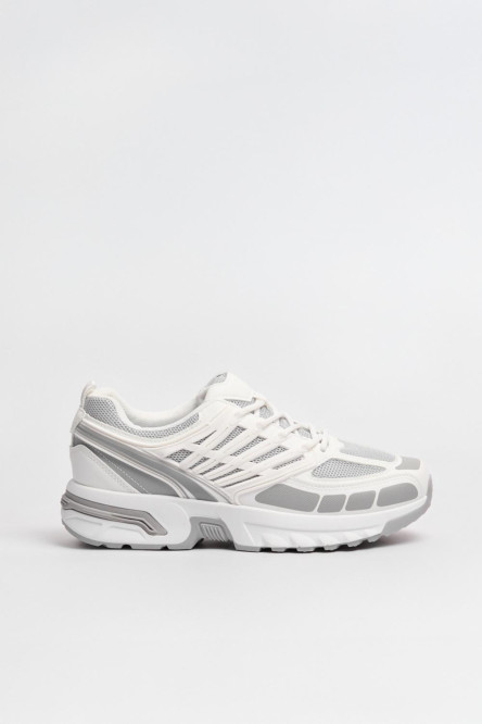 Tenis de plataforma unicolores con diseños en contraste