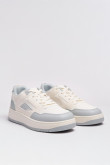 Tenis casuales cremas claros con contrastes grises